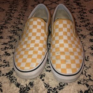 Yellow Checkerboard Vans